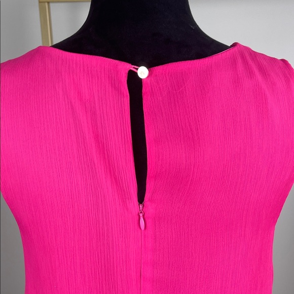 Tommy Hilfiger Sleeveless Pink Ruffle Hem Dress Ladies Size 8 - Picture 6 of 14